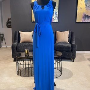 Blue summer maxi dress
